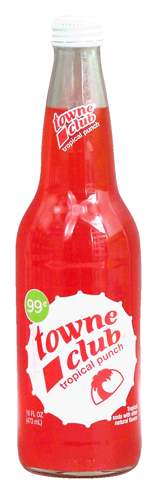 towne club  tropical punch soda with other natural flavors Full-Size Picture